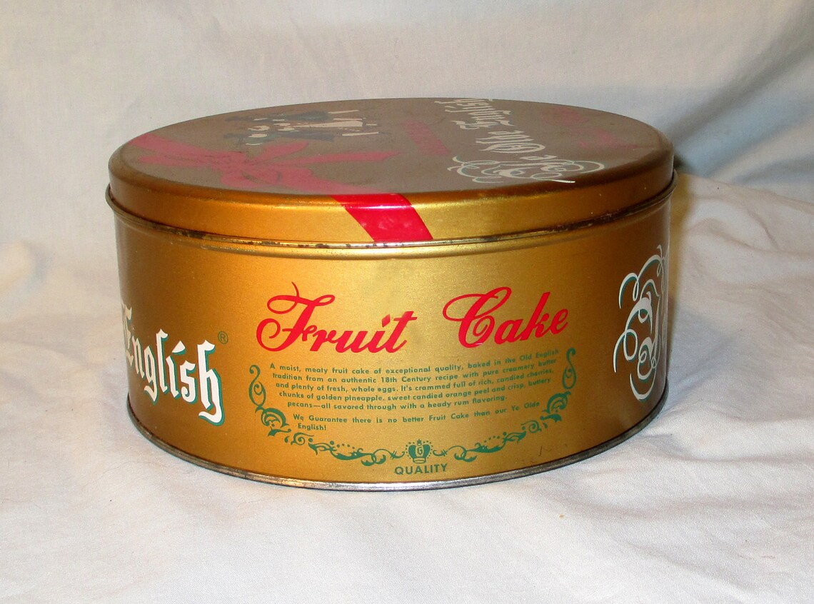 Collectible Tin Grennan Ye Olde English Fruit Cake 1950s Etsy