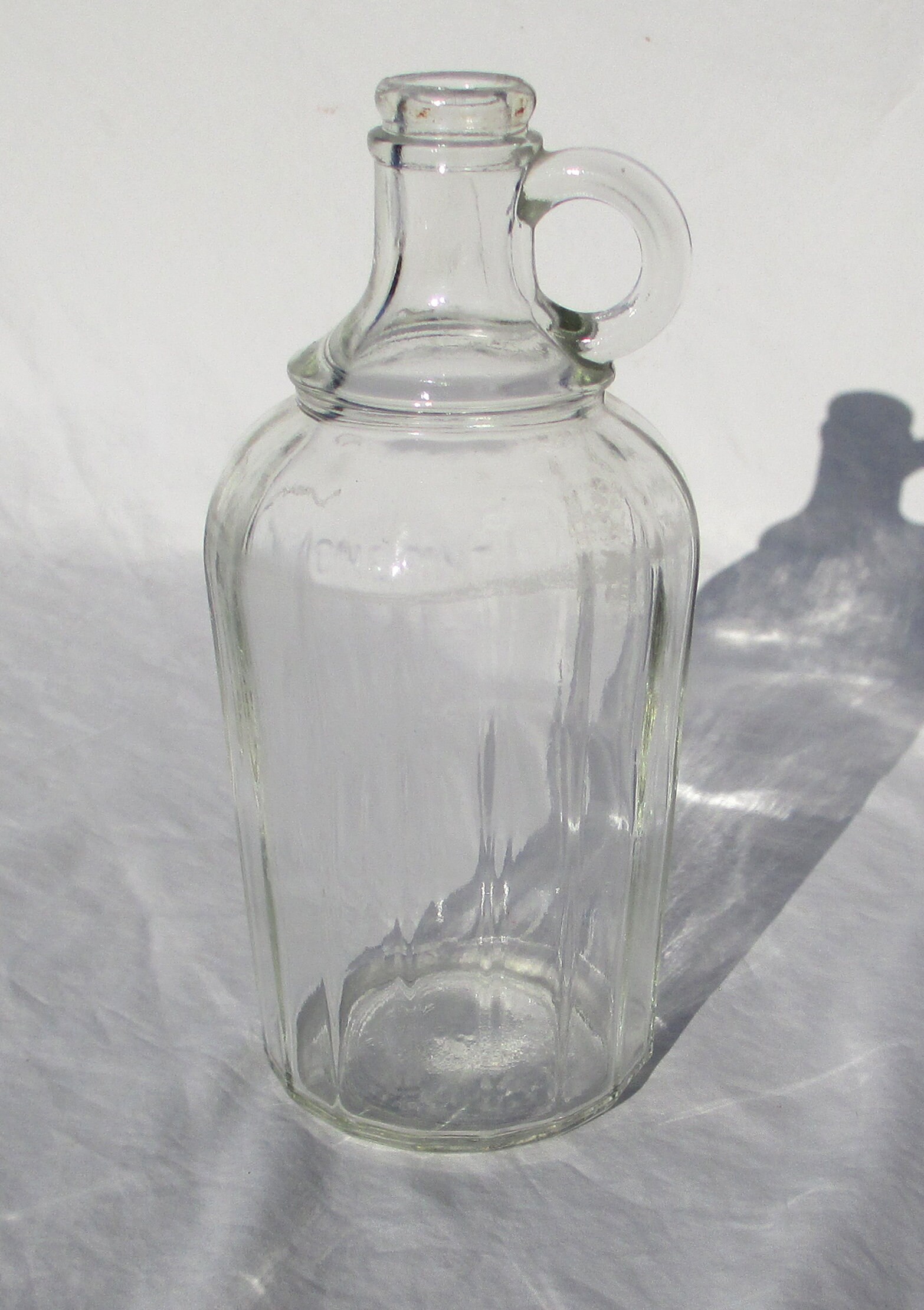 Vintage Glass Jug With Finger Handle Early 1900s Pint Bottle Etsy