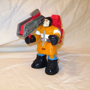 Vintage Mattel Fisher Price Rescue Heroes Bombeiro Machado de Bombeiro Aríete