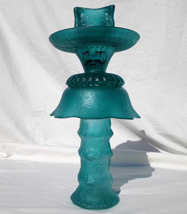 Vintage Candle Holder Repurposed Glass Unique Siesta Under Etsy