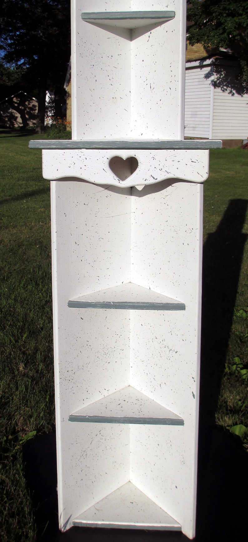 Vintage Corner Shelf Knick Knacks Handmade Wood 5 Tier Etsy