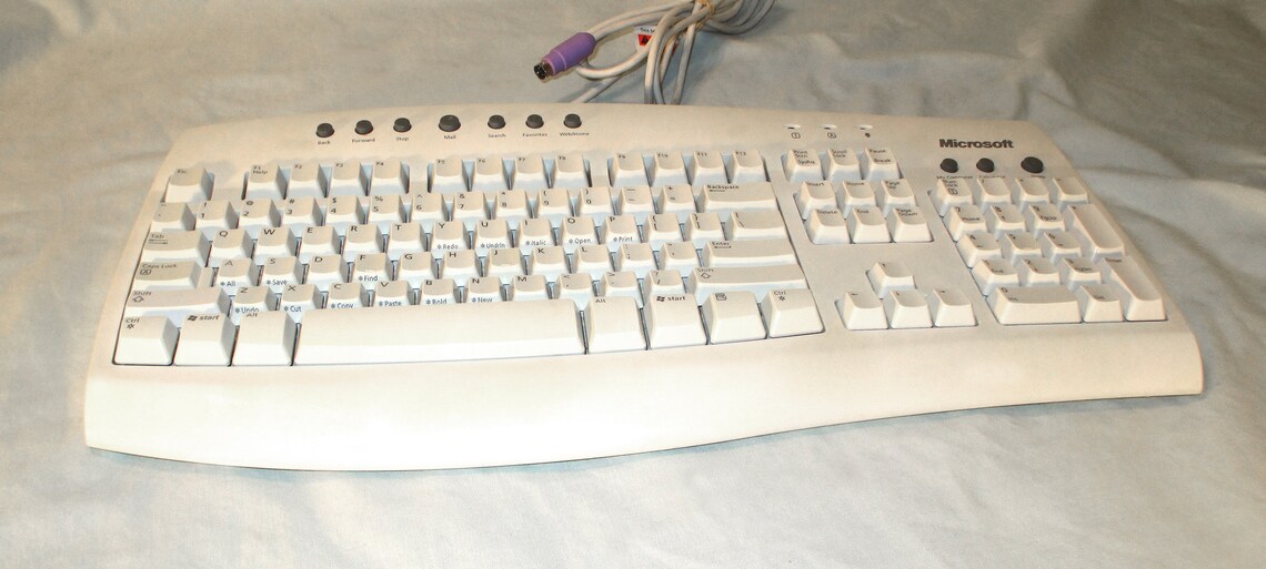 Microsoft Internet Keyboard RT9443 off White PS2 Compatible - Etsy