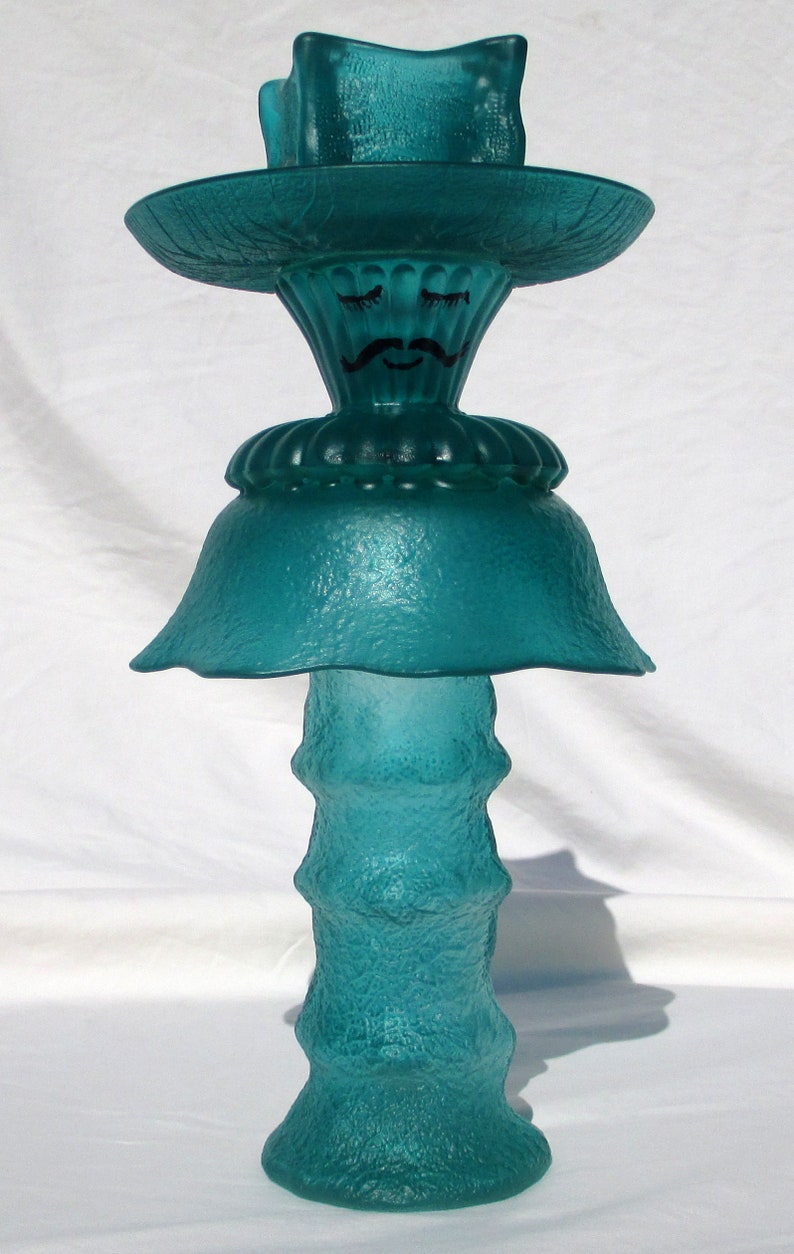 Vintage Candle Holder Repurposed Glass Unique Siesta Under Etsy