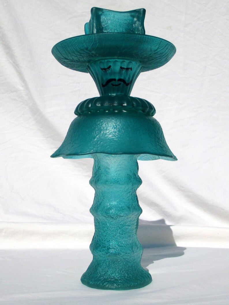 Vintage Candle Holder Repurposed Glass Unique Siesta Under Etsy