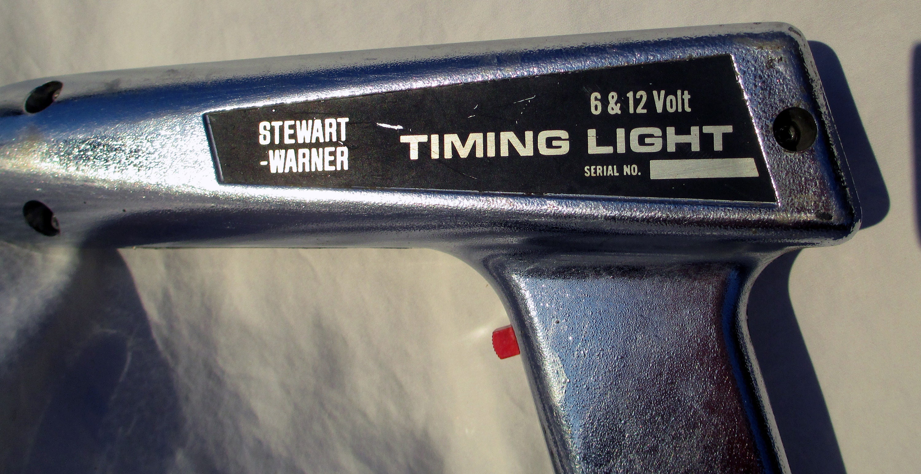 Vintage Timing Light Gun Stewart Warner Chrome Diagnostic Tool 6 12 Volt
