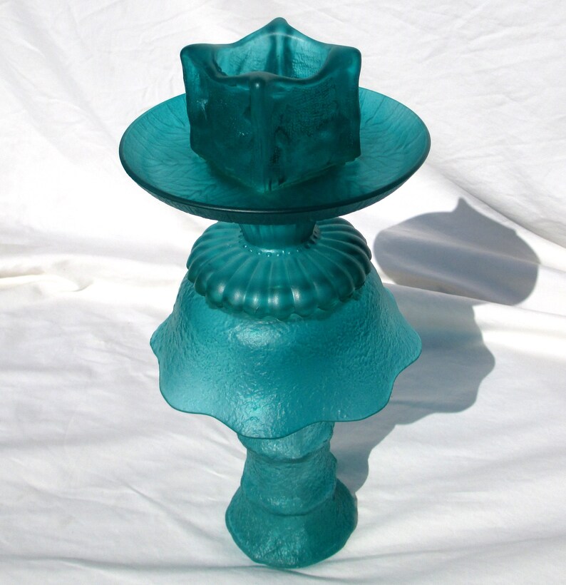 Vintage Candle Holder Repurposed Glass Unique Siesta Under Etsy