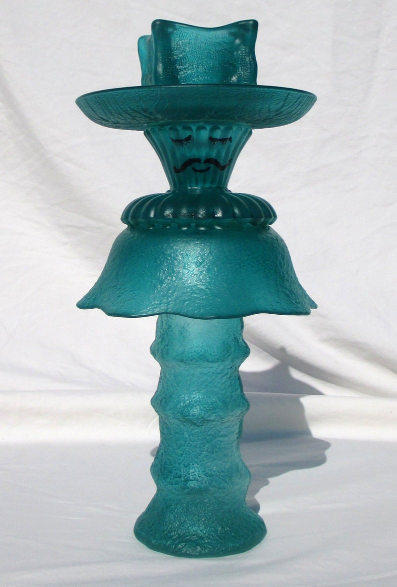 Vintage Candle Holder Repurposed Glass Unique Siesta Under Etsy