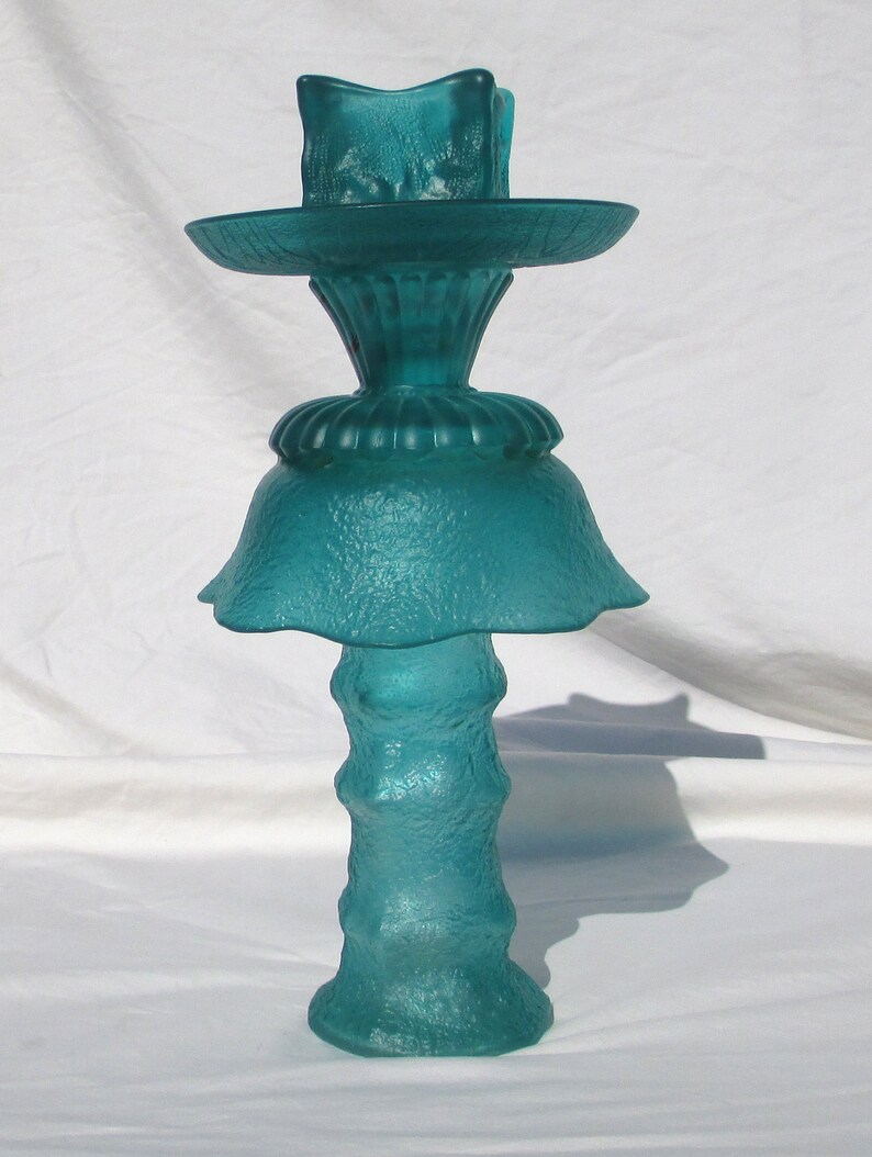 Vintage Candle Holder Repurposed Glass Unique Siesta Under Etsy