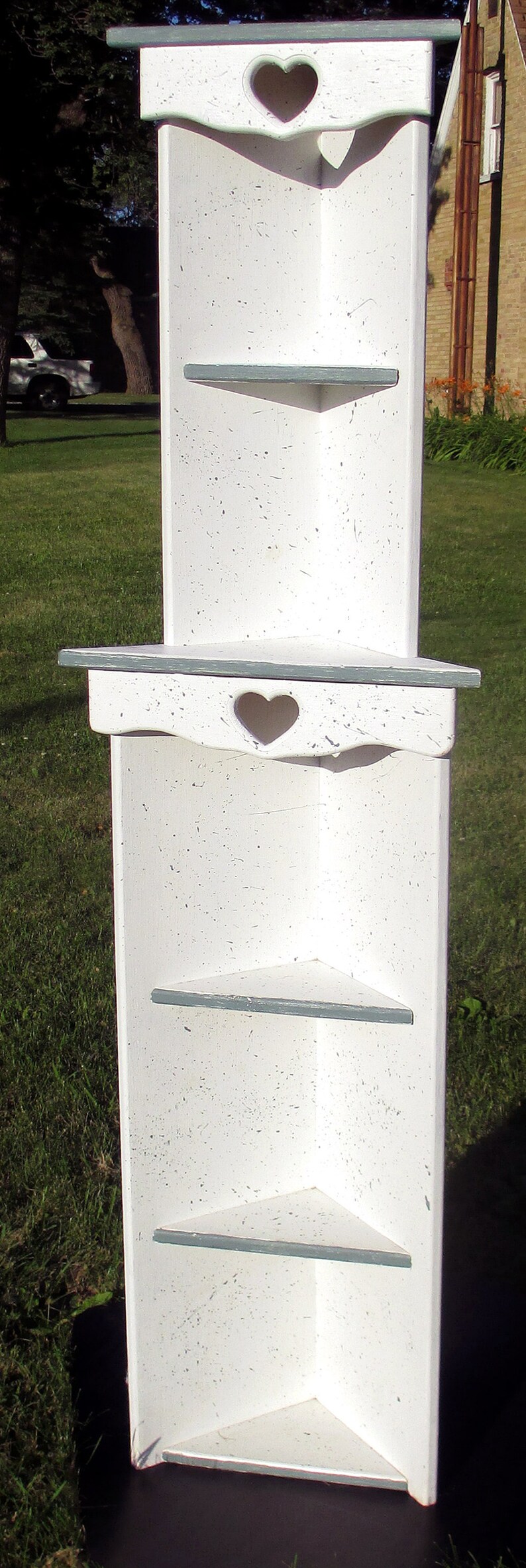 Vintage Corner Shelf Knick Knacks Handmade Wood 5 Tier Etsy