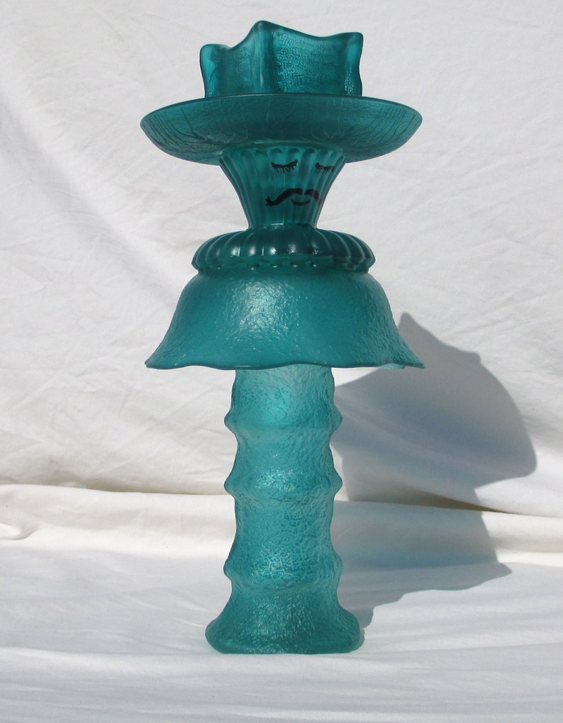 Vintage Candle Holder Repurposed Glass Unique Siesta Under Etsy