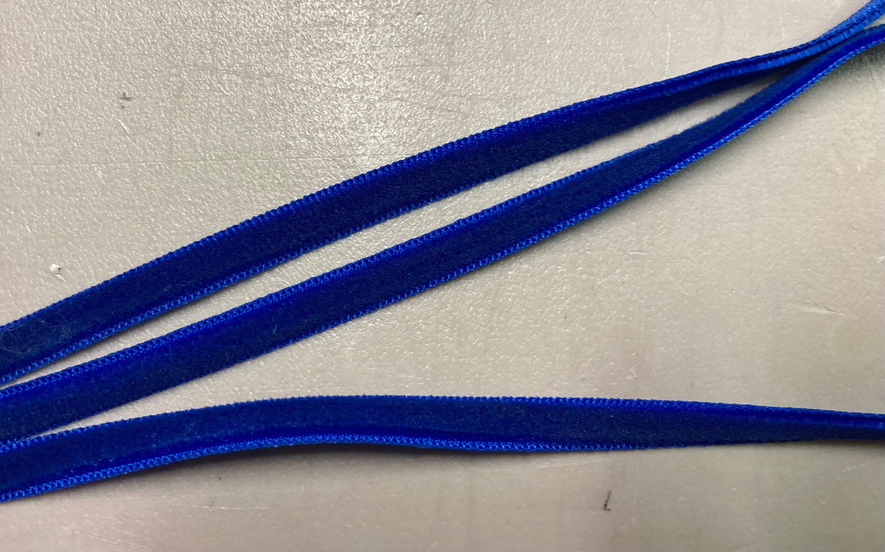 Vintage Royal Blue 1 3/8” Satin Backed Velvet Ribbon