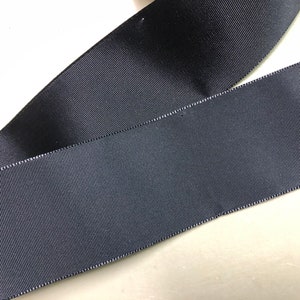 Vintage Taffeta Gros Grain Ribbon (a lighter weight), 1 7/8 inches wide, Navy Blue, Price is per Yard image 2