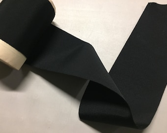 Vintage Gros Grain Ribbon, Black, 4 3/8 inches wide, Cotton/Rayon Blend, Price is per Yard