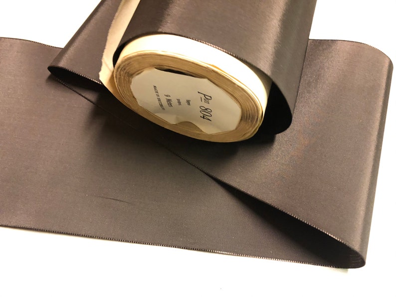 Swiss Brown 100/% Rayon 5 18 inches wide Vintage Taffeta Ribbon Price is per Yard