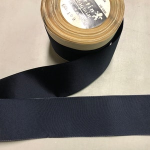Vintage Taffeta Gros Grain Ribbon (a lighter weight), 1 7/8 inches wide, Navy Blue, Price is per Yard image 4