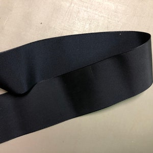 Vintage Taffeta Gros Grain Ribbon (a lighter weight), 1 7/8 inches wide, Navy Blue, Price is per Yard image 5