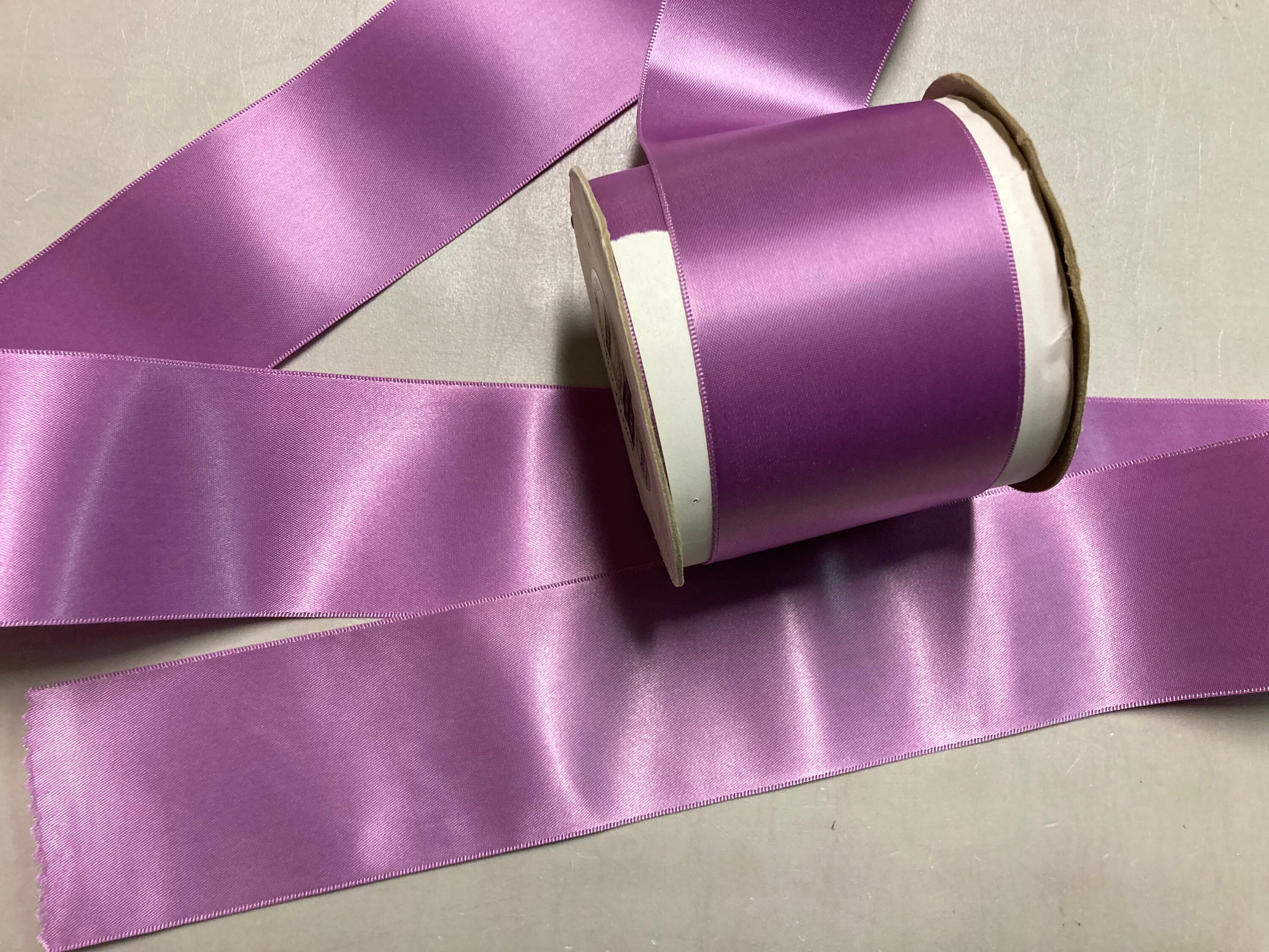 100% Silk Double Faced Satin Ribbon, Baby Blue, 1 inch • Promenade Fine  Fabrics