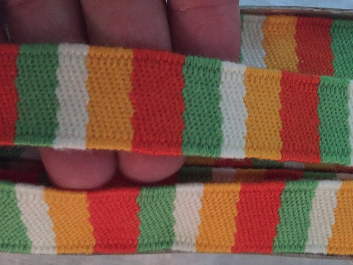 Traingular Ribbons Vintage and Retro Triangular Ribbon - Yellow, Green, Orange and White ...