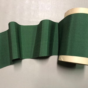 Vintage Gros Grain Ribbon, Hunter Green, 4 3/8 inches wide, Cotton/Silk Blend, Price is per Yard