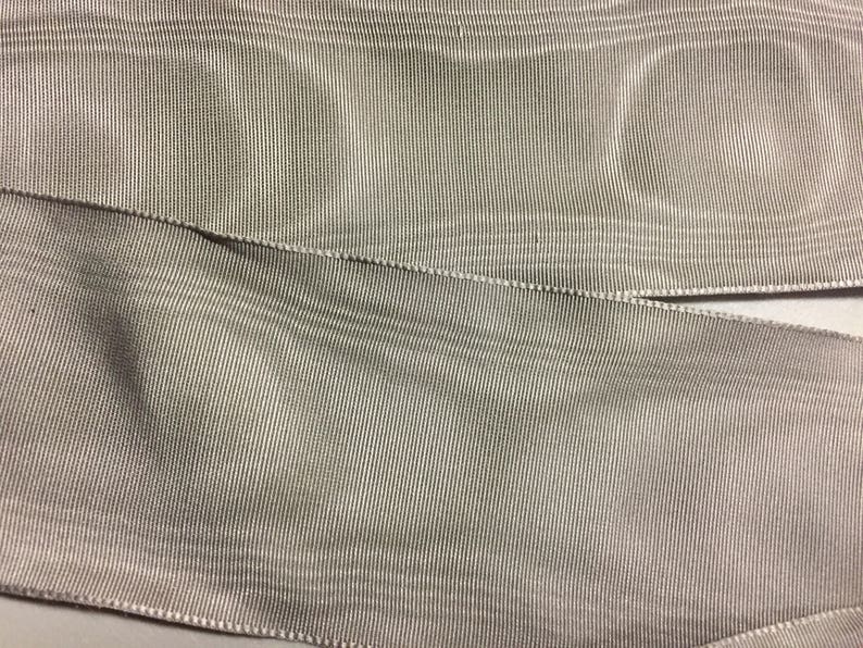 100% Silk Moire Taffeta Ribbon in Charcoal Gray Made in | Etsy