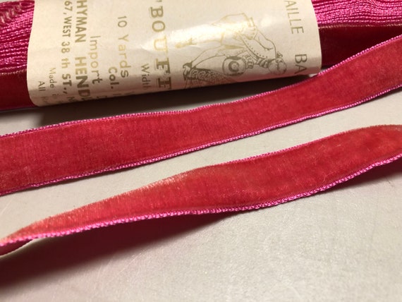 10 Yard 1/" Velvet Ribbon Fabric Made in Germany 100/% Rayon