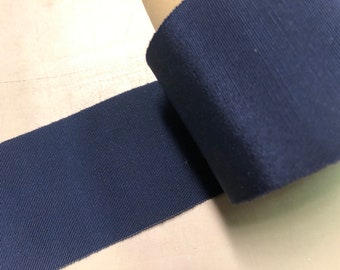 Vintage Gros Grain Ribbon, REAL Petersham, Navy Blue, 3 inches wide, Cotton/Rayon Blend, Price is per Yard
