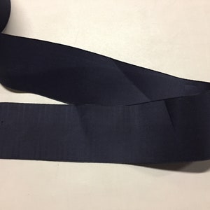 Vintage Taffeta Ribbon, Navy Blue, Rayon, 2 1/8 inches wide, Price is per Yard