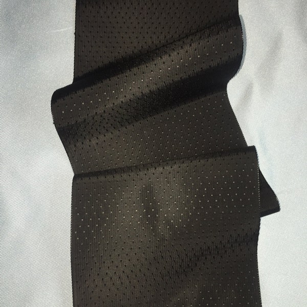 Vintage dotted taffeta ribbon in Black, made in France, 5 1/4 inches wide, sold by the yard