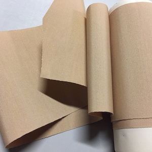 Vintage Gros Grain Ribbon, Medium Beige, 6 1/2 inches wide, Cotton/Rayon Blend, Price is per Yard