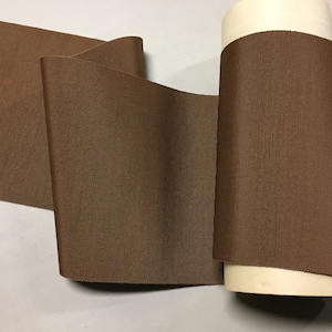 Vintage Gros Grain Ribbon, Coffee Brown, 6 1/2 inches wide, Cotton/Rayon Blend, Price is per Yard