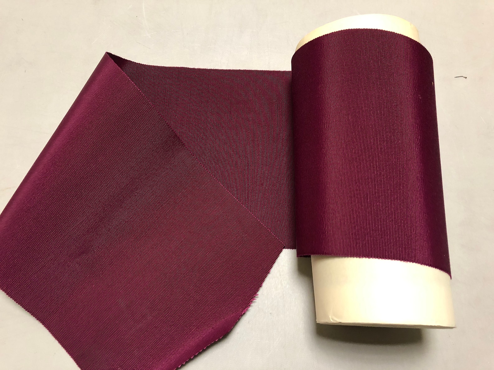 Vintage Gros Grain Ribbon, Bergundy, 6 1/2 Inches Wide, Cotton/rayon ...