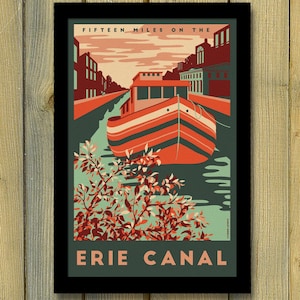 Erie Canal Retro Travel Poster CNY Art Print