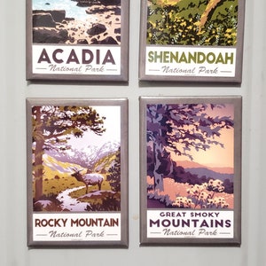 National Park Magnet | Vintage Travel Poster Refrigerator Magnet