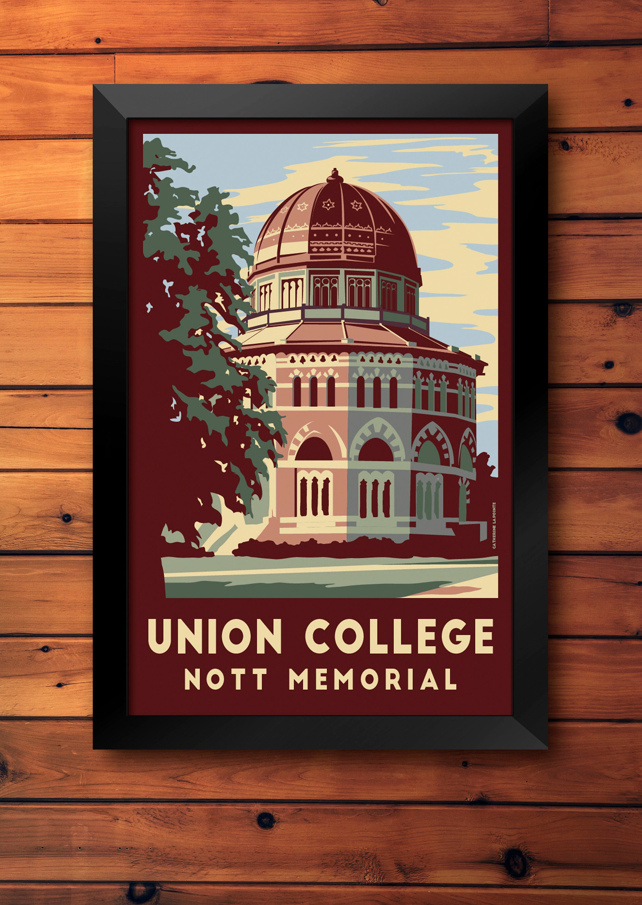 Union College Schenectady NY Vintage Travel Poster Nott pic