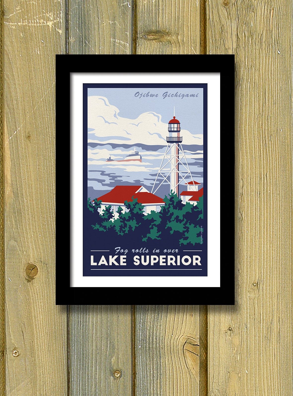 Ohio Great Lakes Art Print Lake Erie Buffalo Lighthouse New York