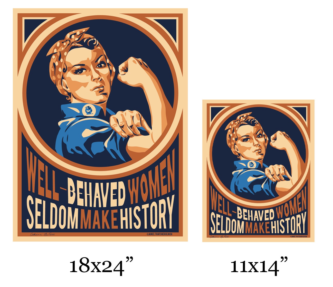 "Well Behaved Women Seldom Make History" Bumper Sticker - Vinyl Decal, 3" X 10", Made In USA - View #12