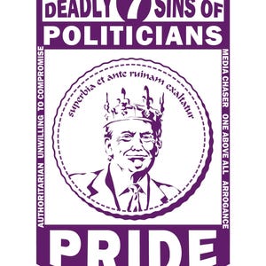 Political No Kings Sticker | 7 Deadly Sins, Trump Pride Decal