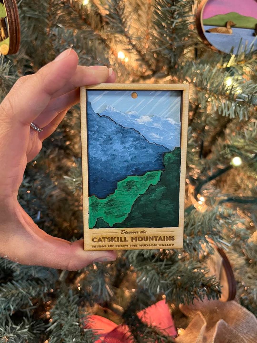 Catskill Mountains New York Ornament Christmas Tree Wood Ornament Etsy