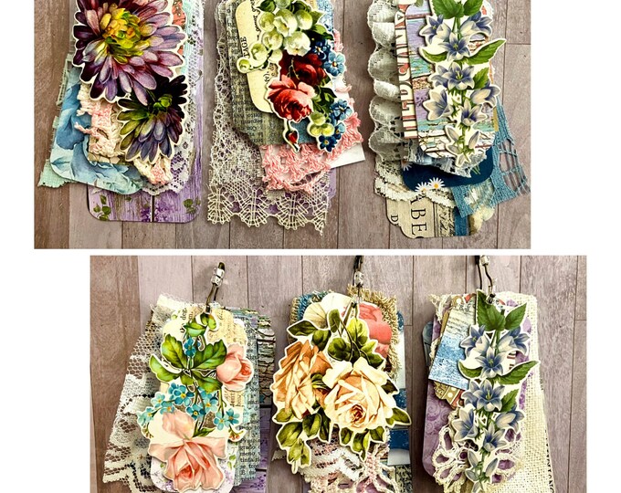 Assorted Sets of 3 Bulb Pin Embellishments for Junk Journal, Mixed