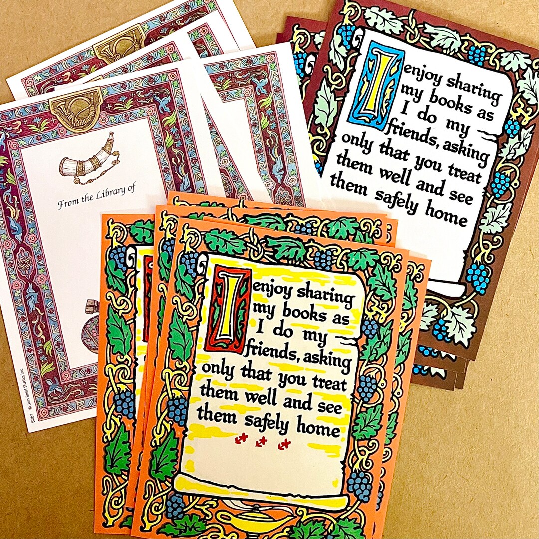 15 Vintage Antioch Book Plate Labels, Ephemera for Junk Journals ...