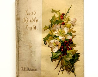 Libro di sentimenti antichi Lead Kindly Light di J. H. Newman, cimeli antichi, libro antico, libro di poesie