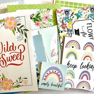 Destash 88 Carta Bella and Echo Park Paper Cut Aparts, Journal Cards, Paper Crafting Ephemera, Scrapbooking and Paper Craft, Junk Journal