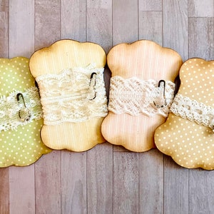 Conjunto de 4 cartões de diário de bobina, enfeites de papel inspirados no vintage, scrapbooking, coisas efêmeras, diário de lixo, cartões de diário