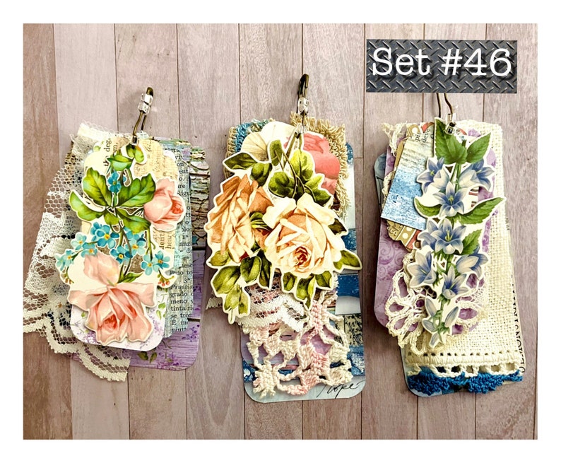 Assorted Sets of 3 Bulb Pin Embellishments for Junk Journal Etsy