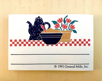 24 Vintage Unused Betty Crocker Self-Sticking Kitchen Labels, Ephemera for Junk Journals, Vintage Paper, Vintage Ephemera,