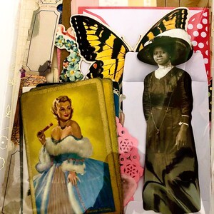 Pacchetto di effimeri per diari spazzatura, lotto di effimeri, forniture per scrapbooking, forniture per diari, kit di effimeri vintage e nuovi, lotto di carta mista