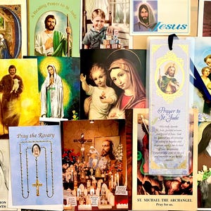 Religious Vintage Ephemera, Junk Journal, Bible Journaling, Prayer Cards, Pamphlets, Catholic Ephemera