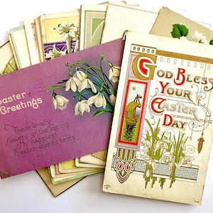 Easter Early 1900’s Postcards Lot, Vintage Ephemera Lot, Junk Journal, Antique Postcards, Vintage Paper
