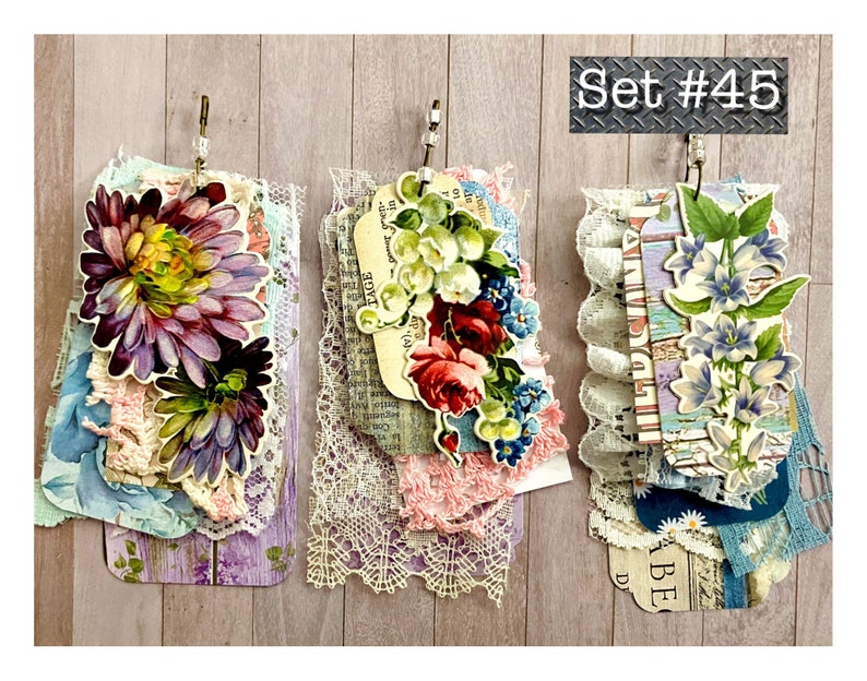 Assorted Sets of 3 Bulb Pin Embellishments for Junk Journal Etsy