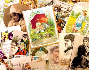 18 Vintage viktorianische Handelskarten und Ephemera, Ephemera, Visitenkarten, Handelskarten,